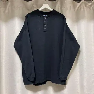 RUSSELL ATHLETIC 90s 헨리넥 USA제 블랙 XL