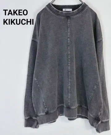 다케오 키쿠치 트레이닝복 맨투맨 풀오버 무지 U넥 캐주얼