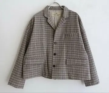 nest Robe 연리모 체크 자켓