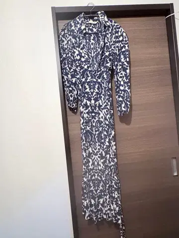 ZARA 네이비 화이트 롱 드레스 XS
