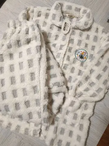 [ 미사용 새상품 ] 무민 리틀 미이 체크 무늬 룸웨어 L