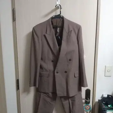 빈티지 더블 셋업 울 카멜 구제 의류