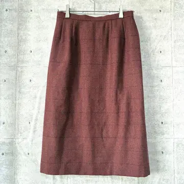 메종드리리아나 울 100% 스커트 체크 무늬 레트로