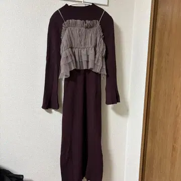 SNIDEL 버건디 원피스 원사이즈