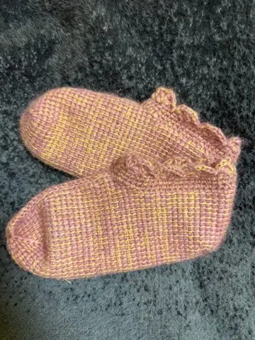 핸드메이드 손뜨개질 털실 양말