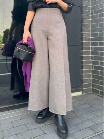 LOUNIE 본딩 와이드 팬츠 36 사이즈 그레이