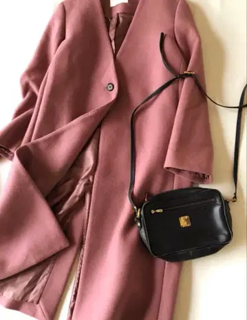 퍼블릭 도쿄 캐시미어 블렌드 루즈핏 노카라 노라펠 울 코트