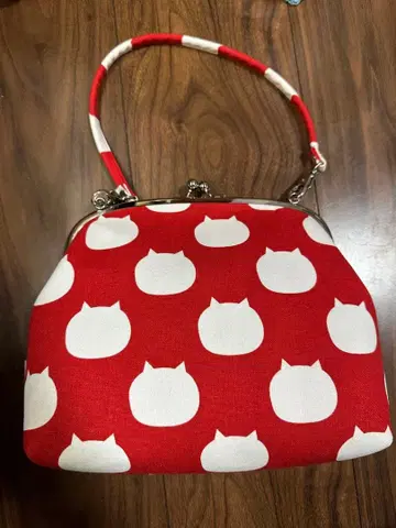 네코부 x 네코타마 가마구치 백 (고양이 패턴, 기모노)