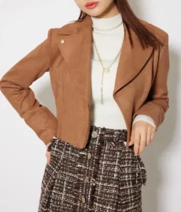 rienda 페이크 스웨이드 라이더 자켓