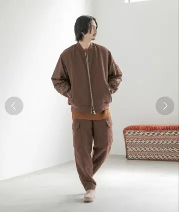 니코앤드 - 이소재 도킹 MA-1 자켓 브라운