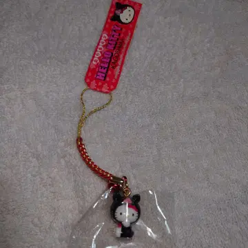 가고시마 한정판 헬로키티 블랙 돼지 꼬리 장식