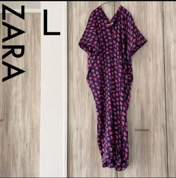 ZARA 롱 원피스 기하학 패턴