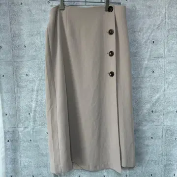 랩스커트 L 사이즈 허리밴딩 셔츠 코디