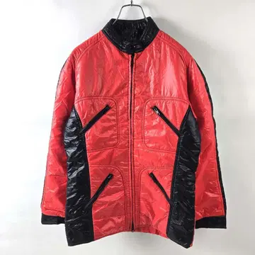80's 데상트제 나일론 충전솜 라이더 자켓 후드 부착 M 일본산 빈티지