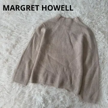 [ 새상품급 ] 마가렛호웰 보틀넥 울코튼 리브 니트