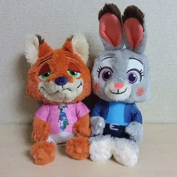 주토피아2 봉제 인형 백팩 닉 주디 2세트