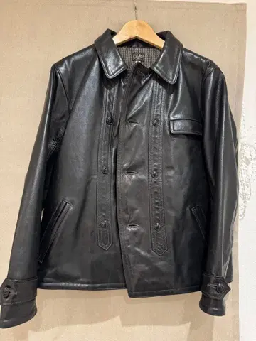 Dale's 블랙 가죽 자켓 15 1/2