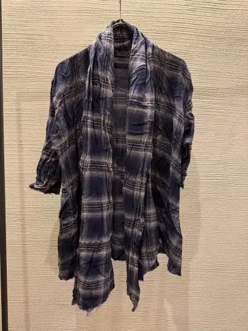 00s fuga drape check shirt cardigan 셔츠