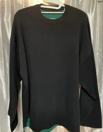 더블 페이스 프라임 오버 크루넥 니트 리버서블 풀오버