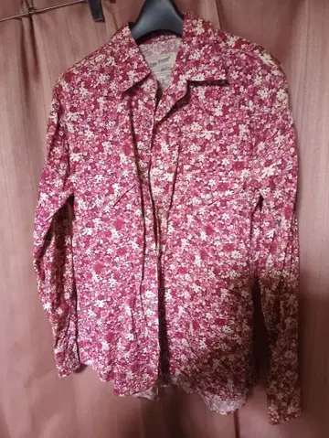 Red Letter 미니 꽃무늬 긴팔 셔츠 M 사이즈 핑크