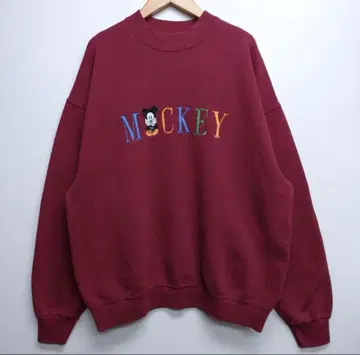 VINTAGE 미키마우스 디즈니 자수 USA제 맨투맨 XL