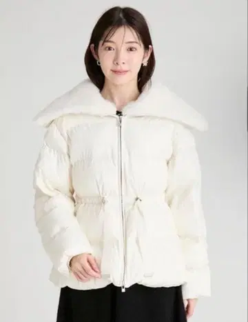 CELFORD 퍼 카라 부착 퀼팅 숏코트