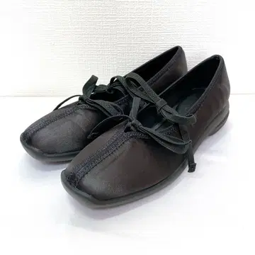 새상품급 르탈론 더블 리본 발레리나 [24.5] 블랙