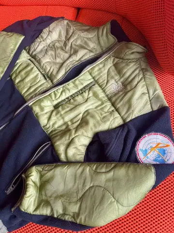 THE READY MADE 플리스 자켓 올리브 블랙 size2