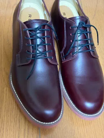 REGAL 버건디 레이스업 슈즈