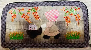 신상 수짱 & 네고 퍼플 계열 핸드메이드 장지갑 자수