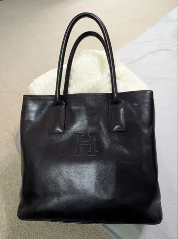 HIROFU 히로프 토트백 소가죽 블랙 핸드백 이탈리아제