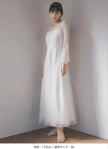 [ kaene ] 레이스 x 쉬폰 드레스 whitecollection