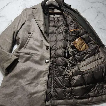 최고급 MOORER 체스터 코트 2way 리얼 다운 레이어드