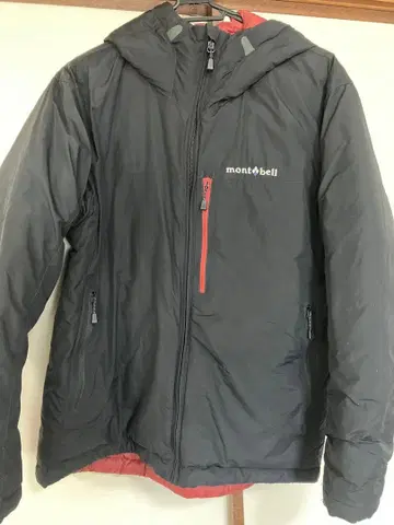 mont-bell 다운 자켓 블랙/레드