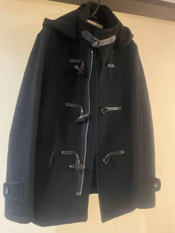 JOURNALSTANDARD 블랙 숏 후드 부착 더플 코트