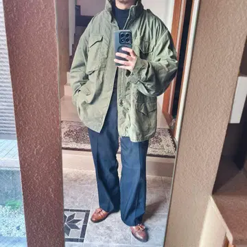 60s USARMY M65 필드 자켓 알루미늄 지퍼 L-S