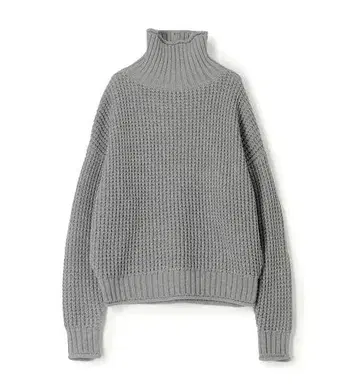 CABaN 코튼 캐시미어 와플 터틀넥 풀오버 니트