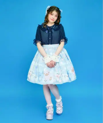 axesfemme kawaii 란드리 패턴 스커트