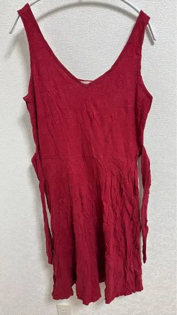 레어 LOFT 레드 슬리브리스 튜닉