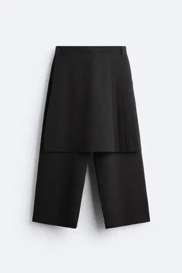 ZARA 블랙 플리츠 스커트 디자인 슬랙스 38