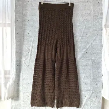 어반 리서치 꽈배기 니트 팬츠 허리밴딩 니트 팬츠