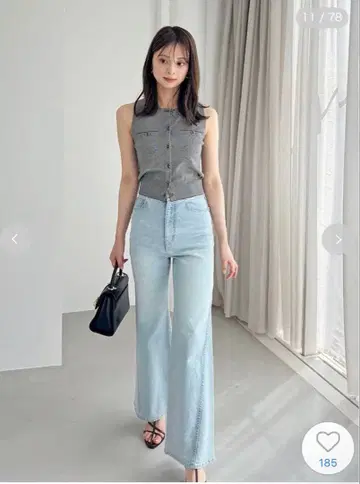 SNIDEL 스나이델 Sustainable 스트레치 플레어 데님 팬츠