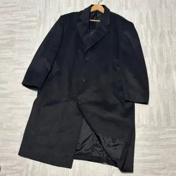 스텐카라 코트 울 캐시미어 혼방 롱 다크 그레이 3L