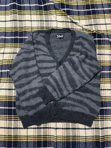 Schott 그레이 스트라이프 가디건