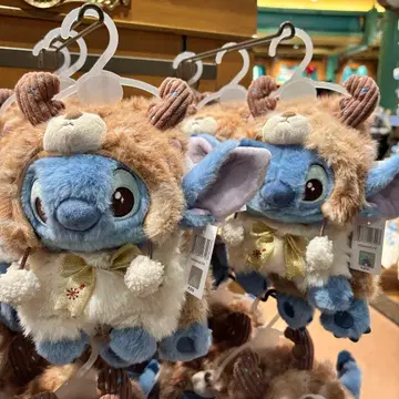 상하이 디즈니 디즈니 크리스마스 루돌프 스티치 키체인