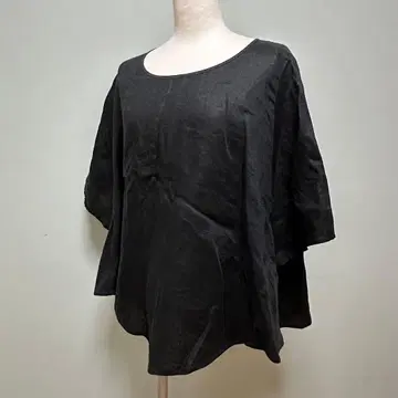 홈스펀 블랙 오버 사이즈 셔츠 린넨