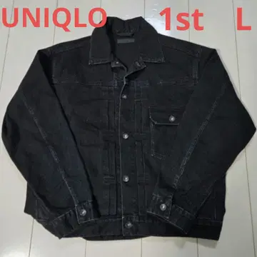 유니클로 데님 자켓 1st L 블랙 506 블랙 대전
