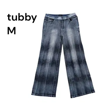 tubby 스트라이프 디자인 와이드 팬츠 M