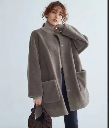 미라 오웬 노카라 셔츠 커브 보아 자켓