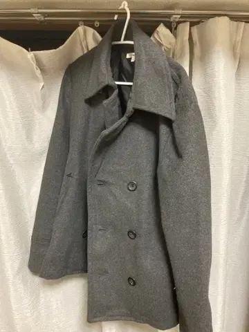 imp 그레이 더블 브레스트 피 코트 L 사이즈